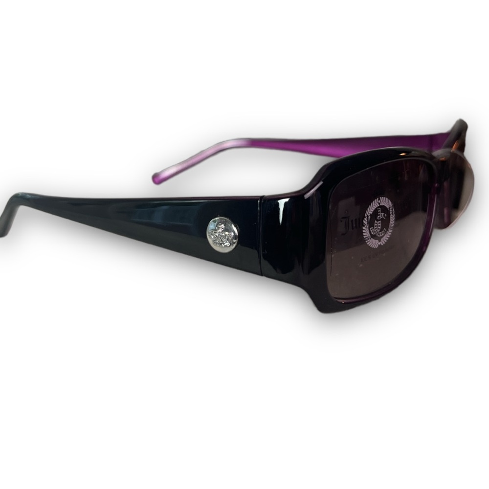 NWOT Juicy Couture Plum Purple & Black Crown Sunglasses - Picture 6 of 12